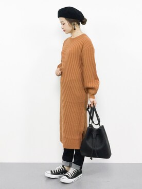 「Factor=（ファクターイコール）のアイテム（ワンピース/ドレス）」を使った、isaさん（レディース・155cm）の秋コーディネート