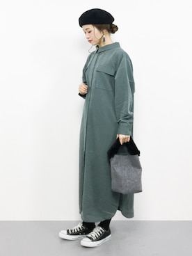 「COOMB（クーム）のアイテム（バッグ）」を使った、isaさん（レディース・155cm）の秋コーディネート