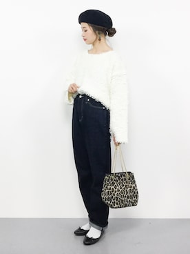 「ループ編み」｜isaさん（レディース・155cm）の秋コーディネート