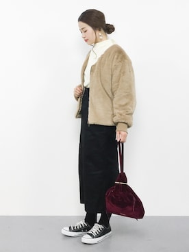 「Another Edition（アナザーエディション）のアイテム（ブルゾン）」を使った、isaさん（レディース・155cm）の秋コーディネート