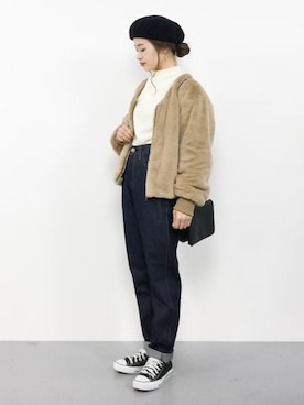 「Another Edition（アナザーエディション）のアイテム（ブルゾン）」を使った、isaさん（レディース・155cm）の秋コーディネート