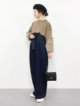 isaさん（レディース・155cm）の冬コーディネート