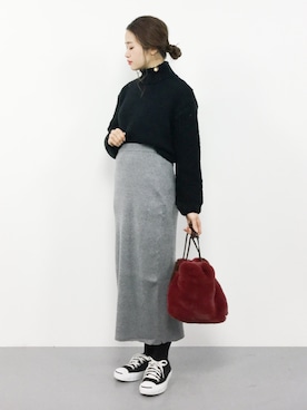 isaさん（レディース・155cm）の冬コーディネート