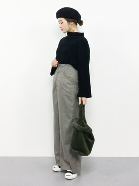 isaさん（レディース・155cm）の冬コーディネート