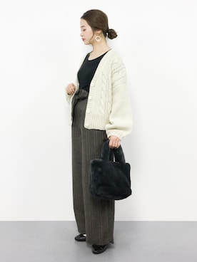 isaさん（レディース・155cm）の冬コーディネート