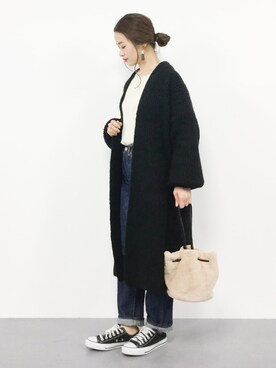 isaさん（レディース・155cm）の冬コーディネート
