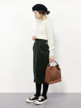 isaさん（レディース・155cm）の冬コーディネート