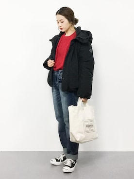 isaさん（レディース・155cm）の冬コーディネート