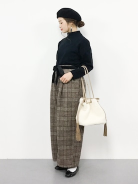 isaさん（レディース・155cm）の冬コーディネート