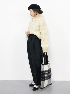 isaさん（レディース・155cm）の冬コーディネート