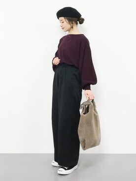 isaさん（レディース・155cm）の冬コーディネート