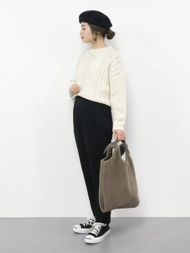 isaさん（レディース・155cm）の冬コーディネート