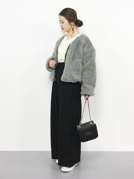 isaさん（レディース・155cm）の冬コーディネート