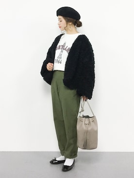 isaさん（レディース・155cm）の冬コーディネート