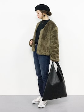 isaさん（レディース・155cm）の冬コーディネート