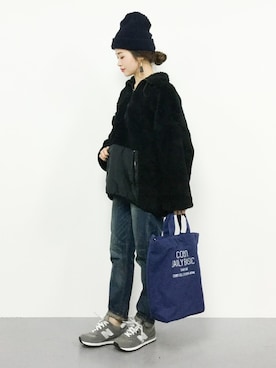 isaさん（レディース・155cm）の冬コーディネート