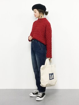 isaさん（レディース・155cm）の冬コーディネート