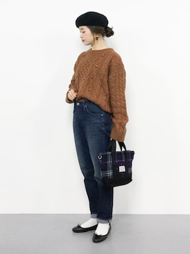 isaさん（レディース・155cm）の冬コーディネート