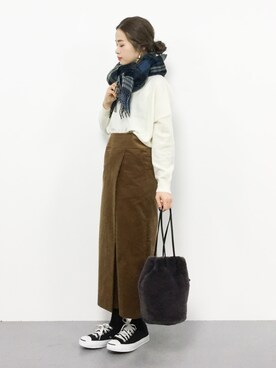 isaさん（レディース・155cm）の冬コーディネート