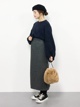 isaさん（レディース・155cm）の冬コーディネート