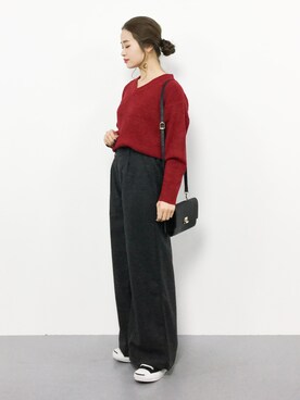 isaさん（レディース・155cm）の冬コーディネート