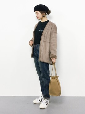 isaさん（レディース・155cm）の冬コーディネート