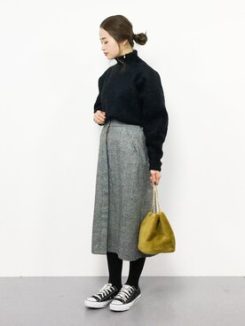 isaさん（レディース・155cm）の冬コーディネート