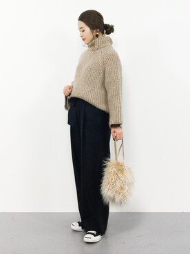 isaさん（レディース・155cm）の冬コーディネート