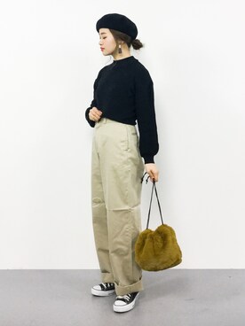 isaさん（レディース・155cm）の冬コーディネート