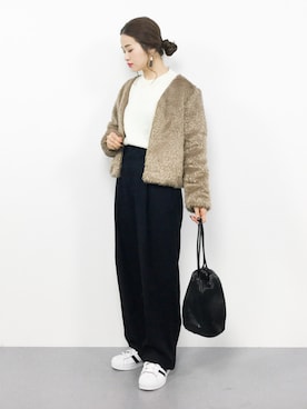 isaさん（レディース・155cm）の冬コーディネート