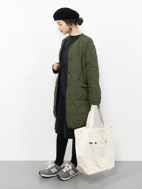 IENA（イエナ）の「縮絨畦デザインワンピース◇（ワンピース）」 - WEAR