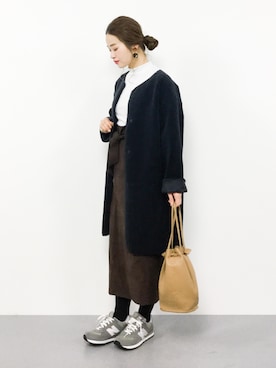 isaさん（レディース・155cm）の冬コーディネート