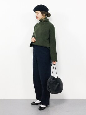 isaさん（レディース・155cm）の冬コーディネート