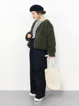 isaさん（レディース・155cm）の冬コーディネート