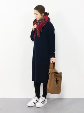 isaさん（レディース・155cm）の冬コーディネート