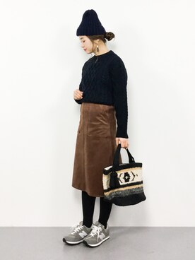 isaさん（レディース・155cm）の冬コーディネート