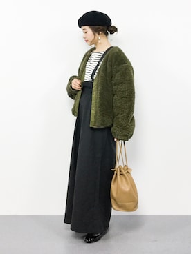 isaさん（レディース・155cm）の冬コーディネート