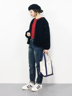 isaさん（レディース・155cm）の冬コーディネート