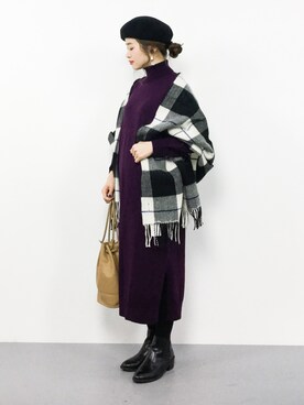 isaさん（レディース・155cm）の冬コーディネート