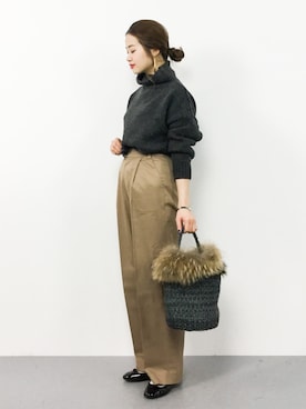 isaさん（レディース・155cm）の冬コーディネート