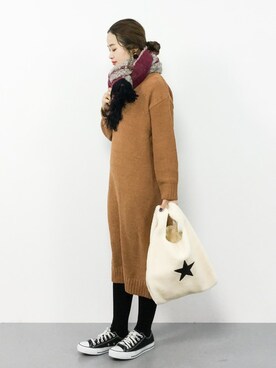 isaさん（レディース・155cm）の冬コーディネート