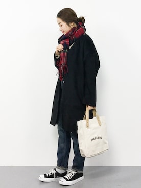 isaさん（レディース・155cm）の冬コーディネート