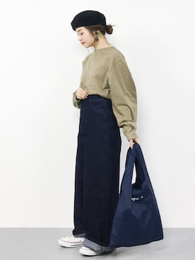 isaさん（レディース・155cm）の冬コーディネート