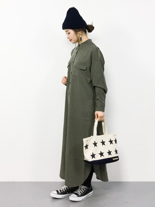 Zozotownisaさんのシャツワンピースを使ったコーディネート Zozotown
