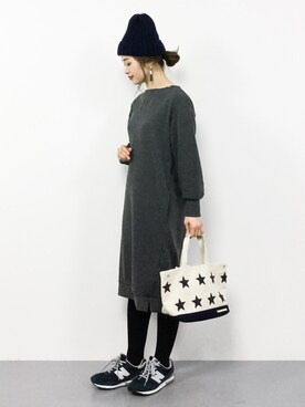 isaさん（レディース・155cm）の冬コーディネート