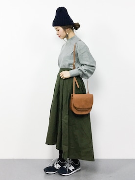 「テールカット」｜isaさん（レディース・155cm）の冬コーディネート