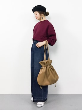 isaさん（レディース・155cm）の冬コーディネート