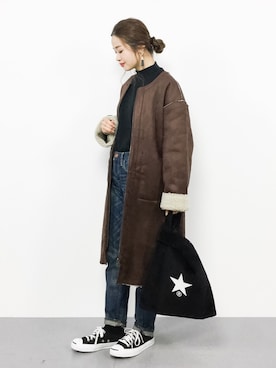 isaさん(レディース・155cm)の冬コーディネート