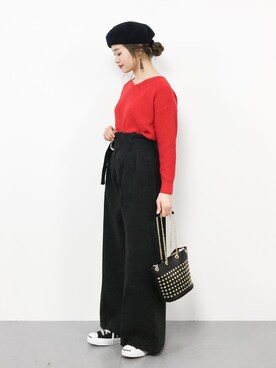 isaさん（レディース・155cm）の冬コーディネート