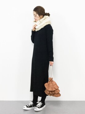 isaさん（レディース・155cm）の冬コーディネート